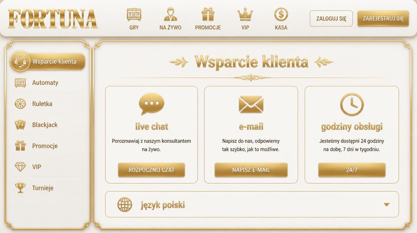 Live chat i wiadomość e-mail po polsku